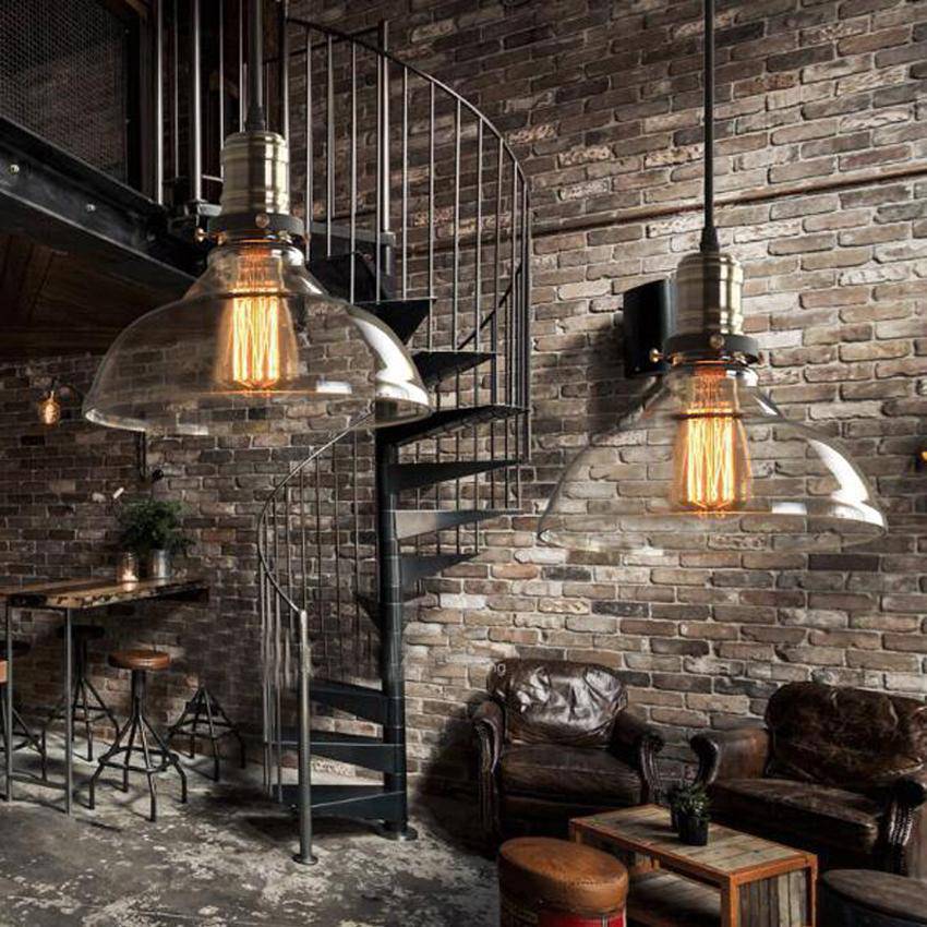 Suspension design en verre vintage retro Countryside - vue 2 sur 7