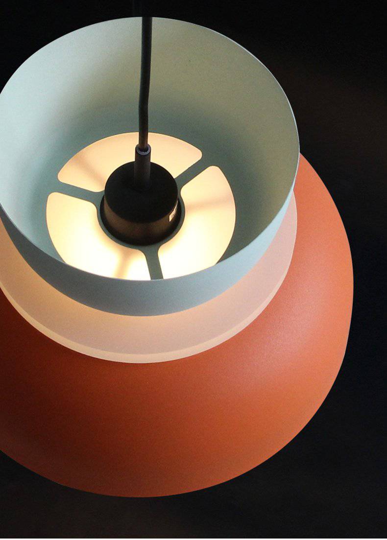 pendant light colorful rounded design in Modern metal