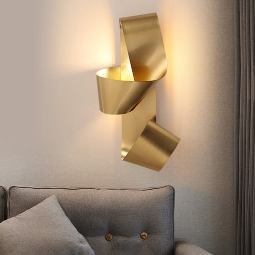 wall lamp Bowie bow design LED wall lamp gold