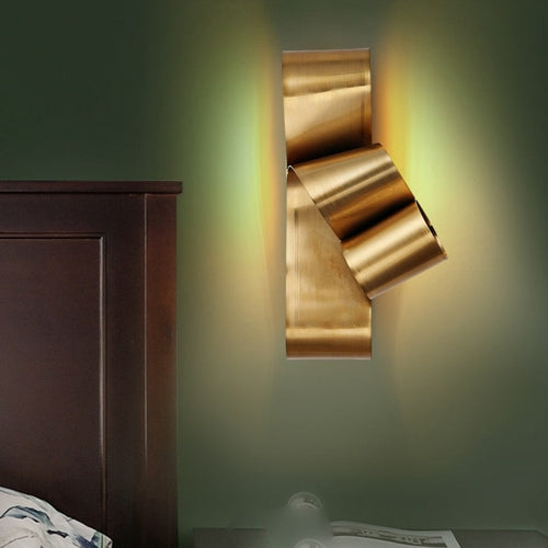 Applique murale design LED doré en forme de noeud Bowie - vue 5 sur 9