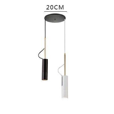 Suspension design LED cylindrique en métal style Hang