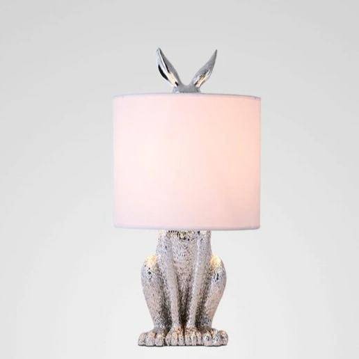 Lampe à poser design LED en résine style lapin Decor