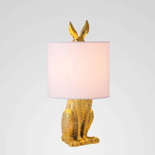 Lampe à poser design LED en résine style lapin Decor