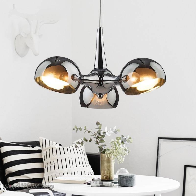 pendant light LED design with lampshade rounded glass Rui