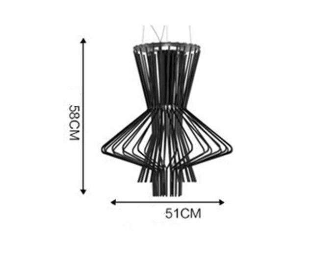Suspension design LED en cage métal style industriel