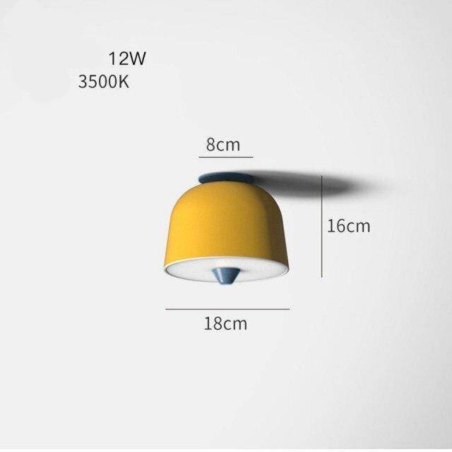 Suspension moderne à LED en métal coloré Creative Yellow