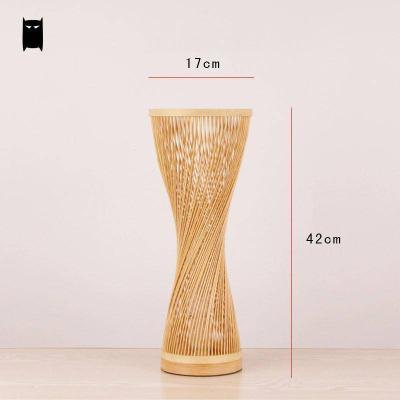 Japanese style bamboo bedside lamp