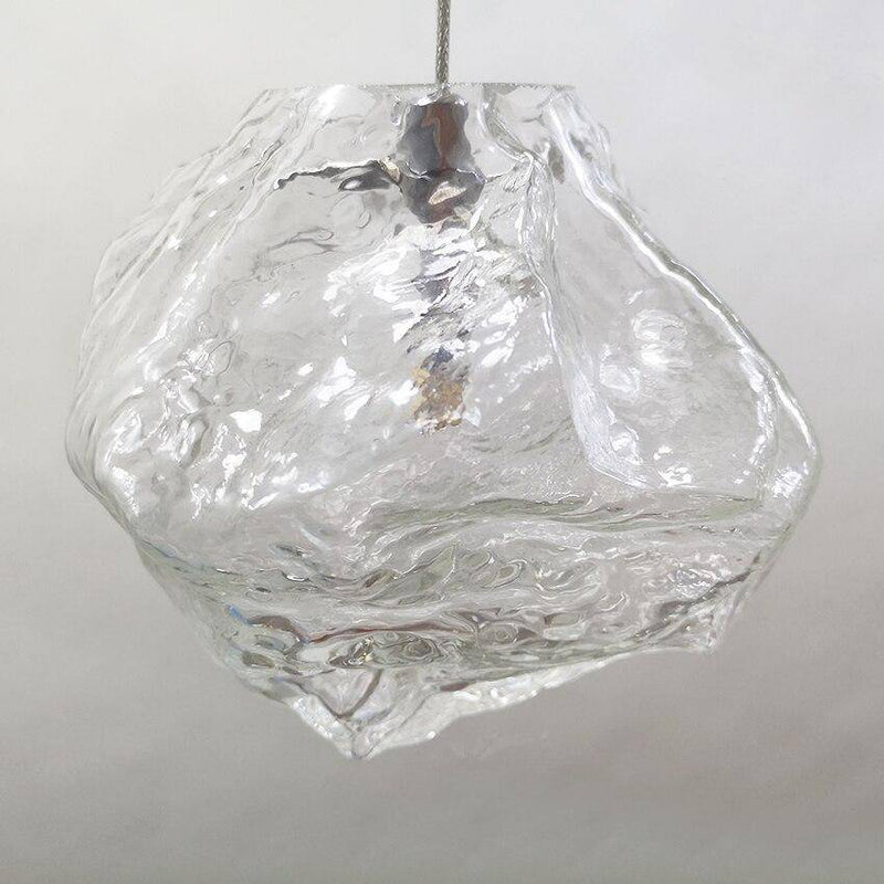 pendant light glass ice cube style