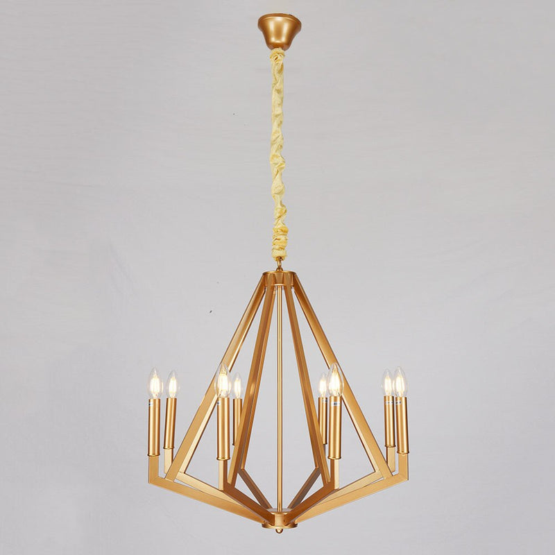 Suspension moderne LED en forme de diamant en métal Strassy