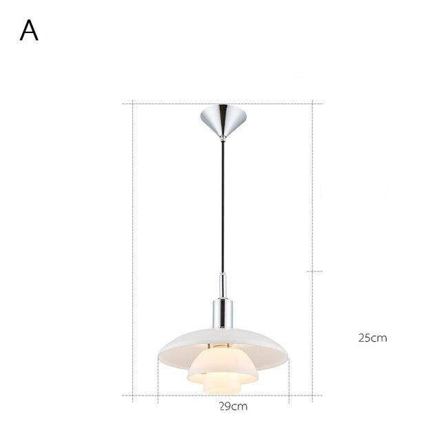 pendant light LED design with lampshade white aluminum Loft