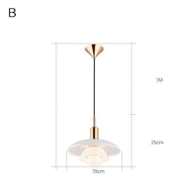 pendant light LED design with lampshade white aluminum Loft