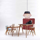 Suspension design à LED avec cage en métal industrielle Loft