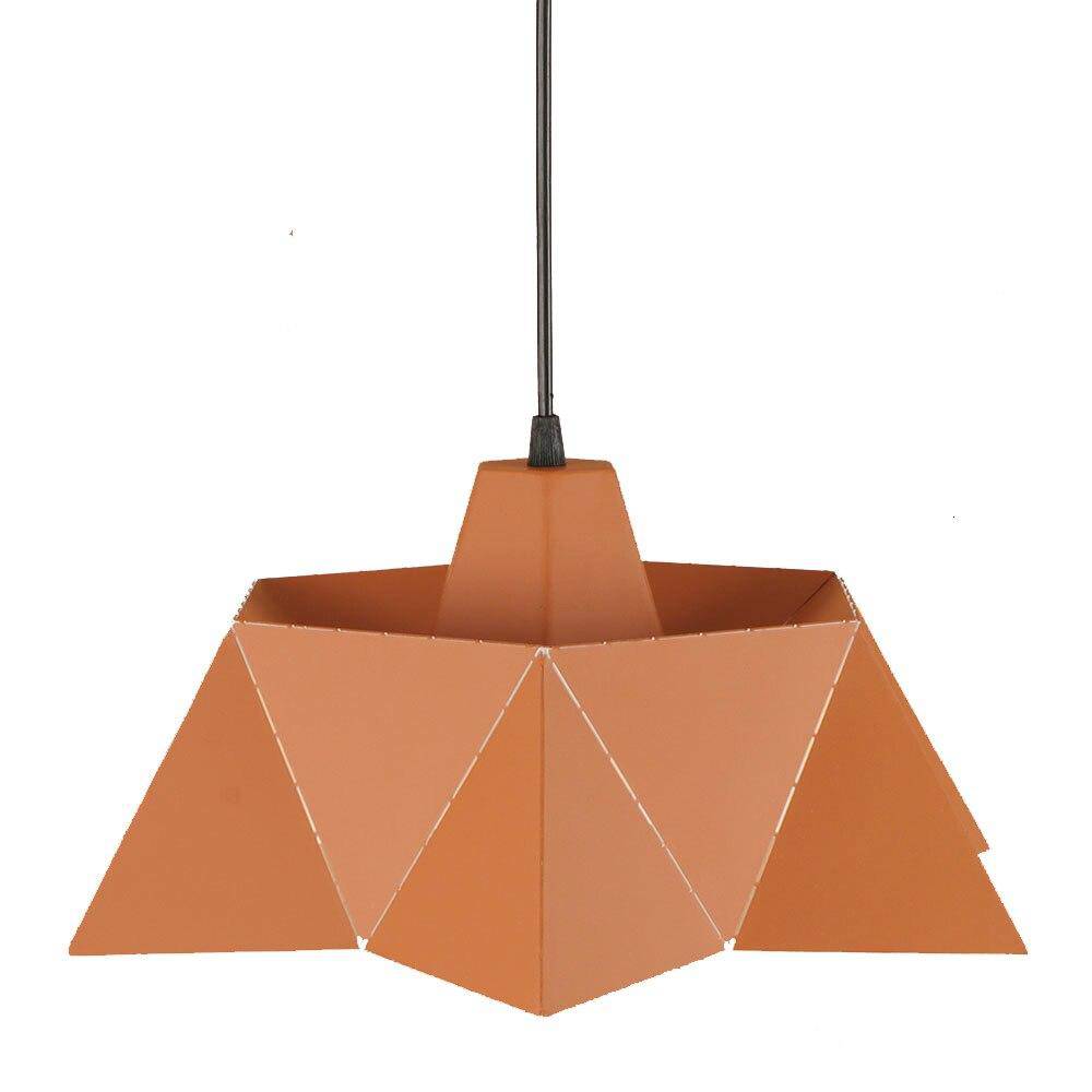 Suspension rétro à LED abat-jour avec triangles en métal Vintage - vue 7 sur 9
