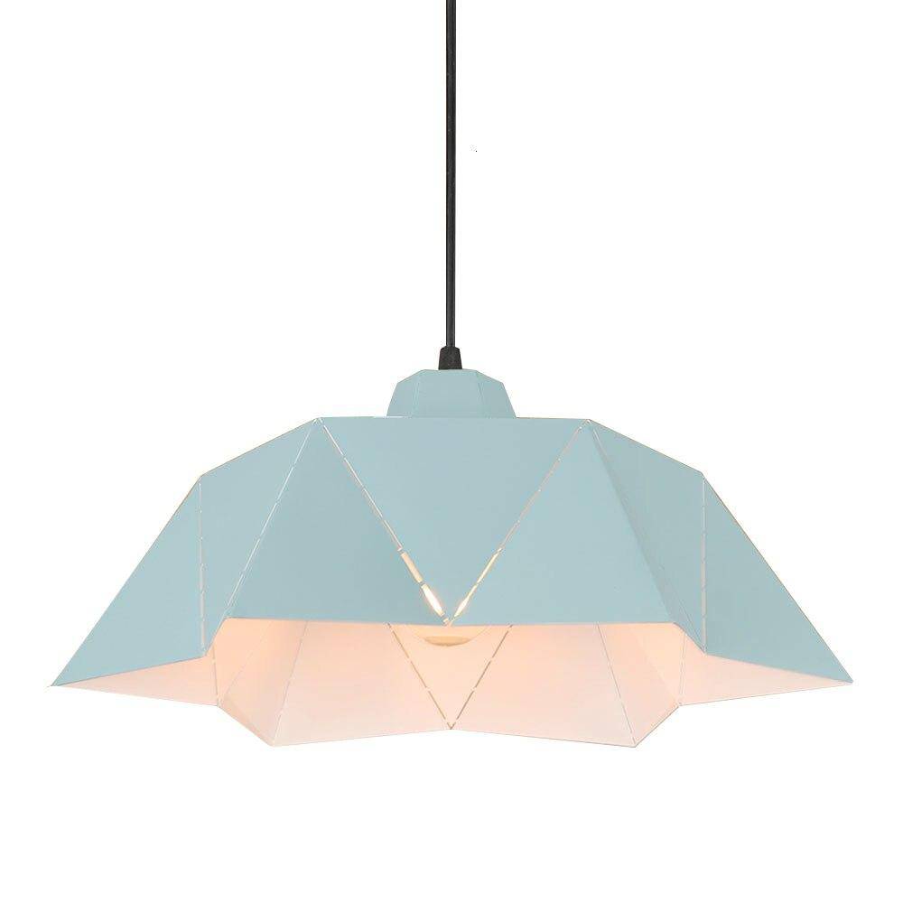 Suspension rétro à LED abat-jour avec triangles en métal Vintage - vue 4 sur 9