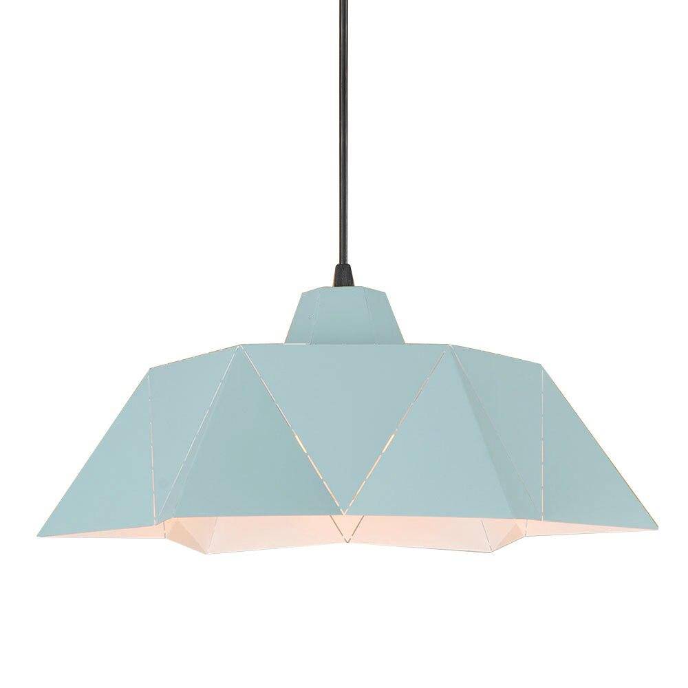 Suspension rétro à LED abat-jour avec triangles en métal Vintage - vue 6 sur 9