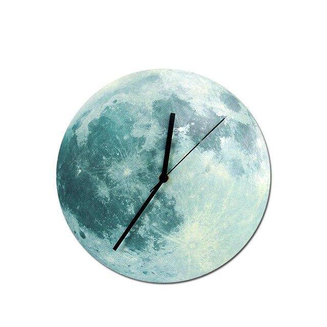 Reloj de pared lunar redondo de color 30cm Luminoso