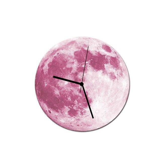 Reloj de pared lunar redondo de color 30cm Luminoso