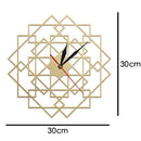 Horloge murale en bois avec rectangles superposés 30cm Mandala
