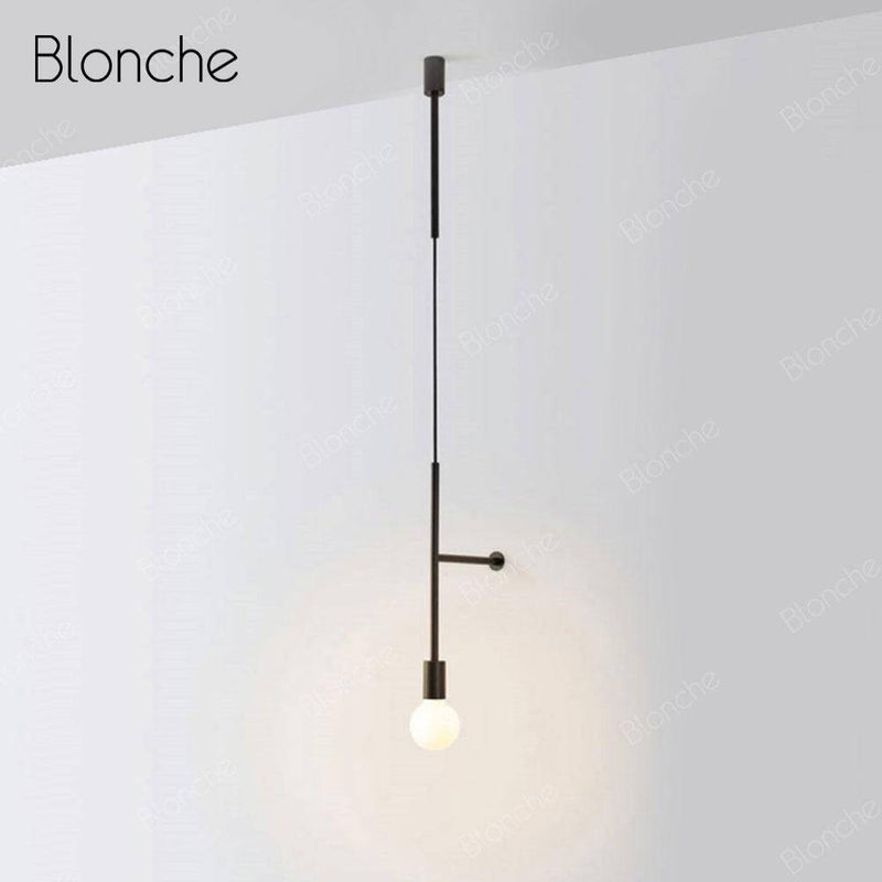 Lámpara de pared design con rama y bola en vidrio blanco