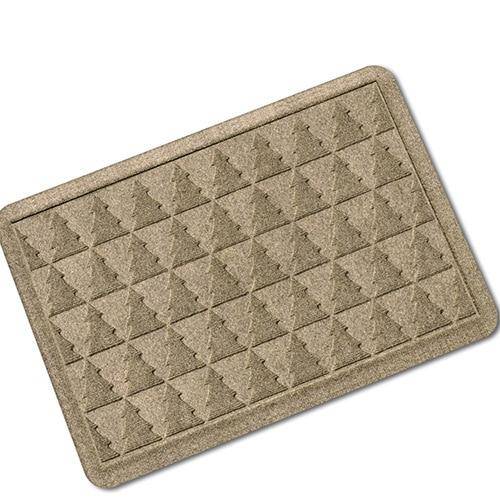 Paillasson rectangle sapins aux bordures arrondies