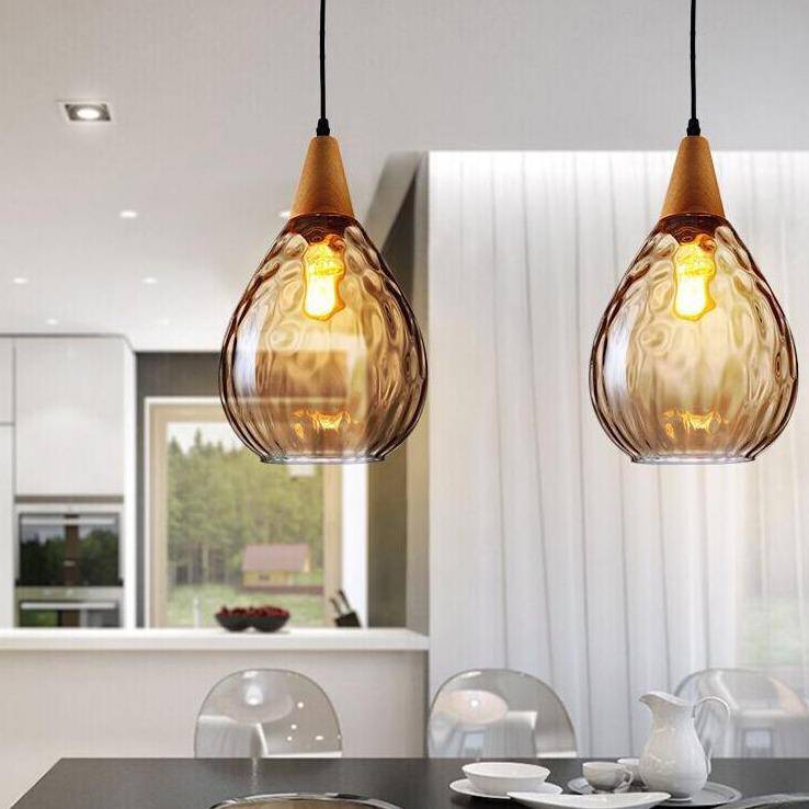 pendant light vintage colored glass Lampen