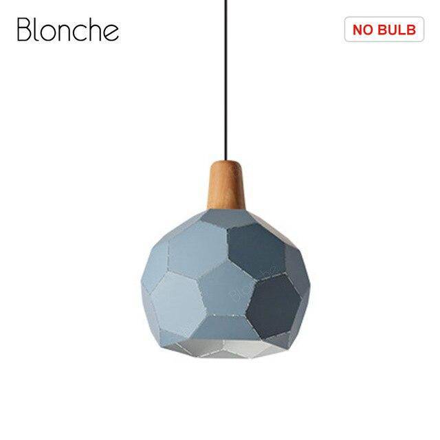 pendant light LED design colored metal sphere