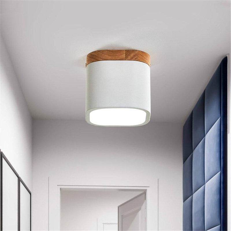 Modern LED ceiling light with coloured metal cubes Loft
