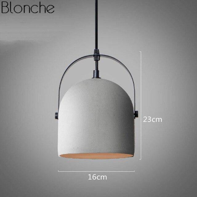 Suspension design LED arrondie en ciment style terrazzo