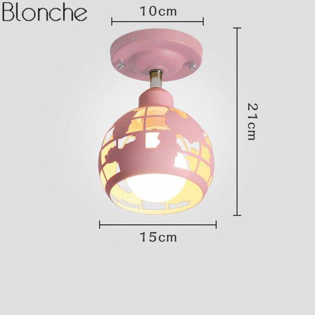 Suspension moderne à LED en métal coloré style Kids