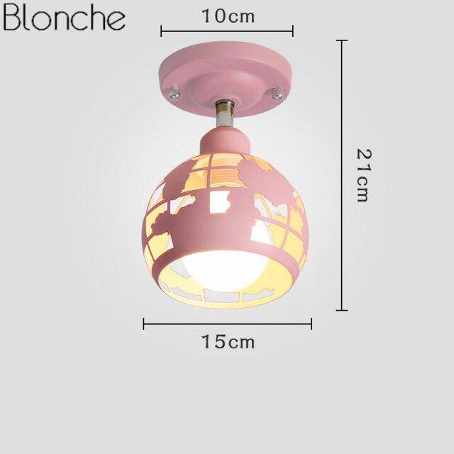 Lámpara de suspensión LED moderno de color metálico Estilo infantil