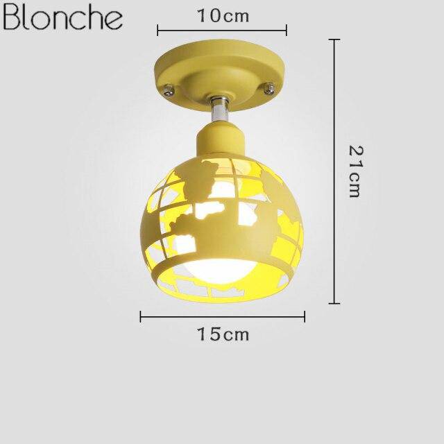 Suspension moderne à LED en métal coloré style Kids