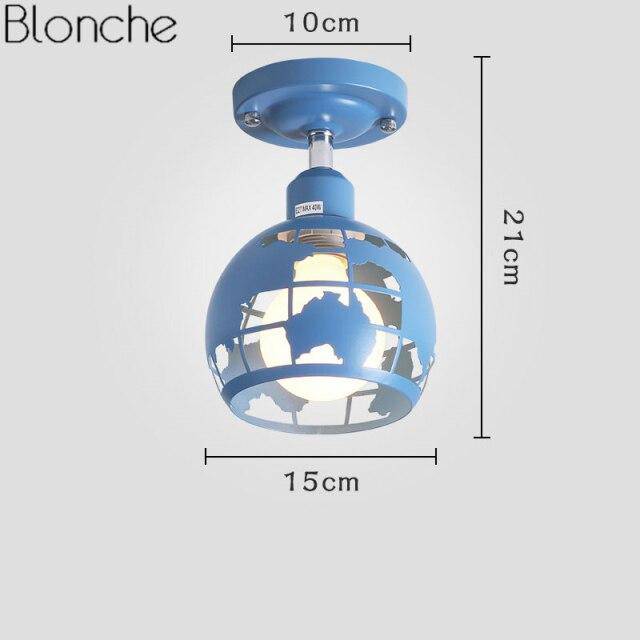 Suspension moderne à LED en métal coloré style Kids