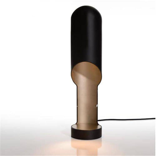Lampe de bureau ou chevet design cylindre ouvert en aluminium - vue 4 sur 5
