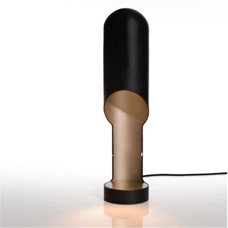 Lampe de bureau ou chevet design cylindre ouvert en aluminium - vue 4 sur 5