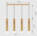 Suspension cylindrique tube chromé à LED Simplicity