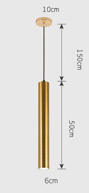 Suspension cylindrique tube chromé à LED Simplicity