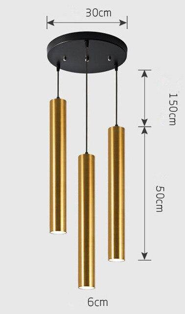 Suspension cylindrique tube chromé à LED Simplicity