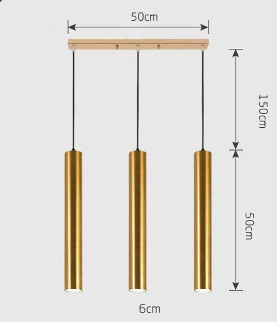 Suspension cylindrique tube chromé à LED Simplicity - vue 15 sur 22