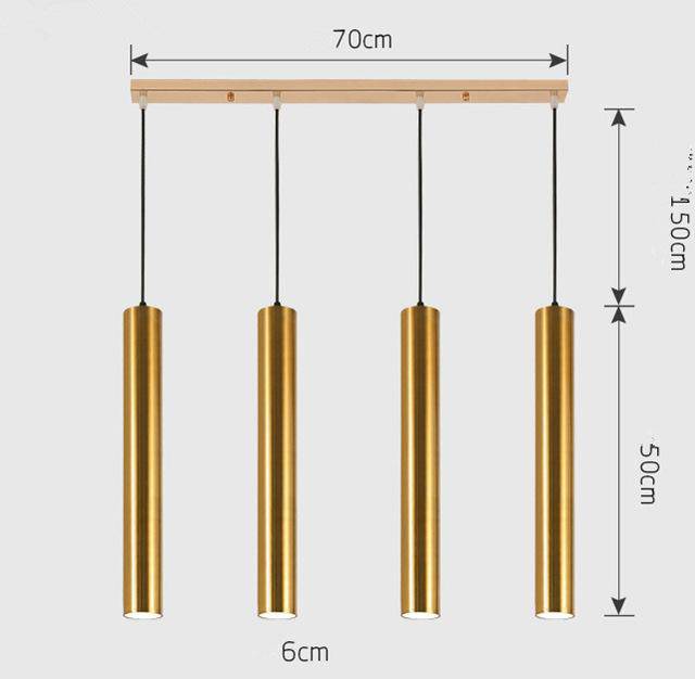 Suspension cylindrique tube chromé à LED Simplicity