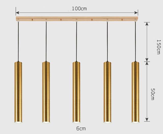 Suspension cylindrique tube chromé à LED Simplicity