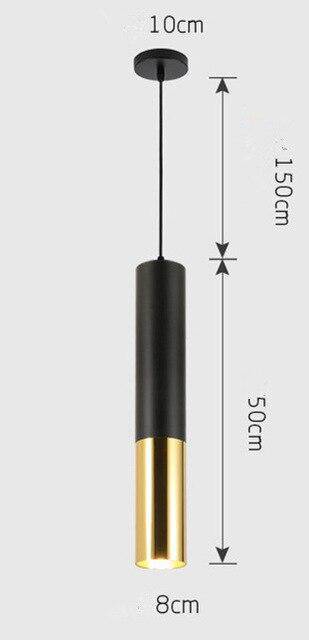 Suspension cylindrique tube chromé à LED Simplicity