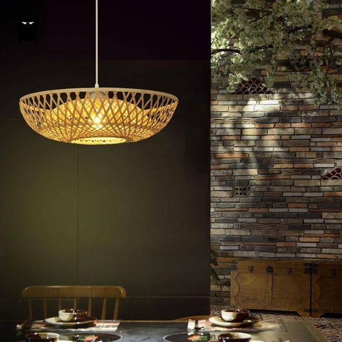 Suspension en bambou design Wicker