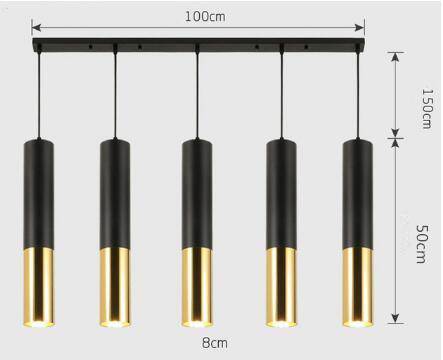 Suspension cylindrique tube chromé à LED Simplicity