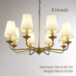 Lustre doré avec abat-jours Royal