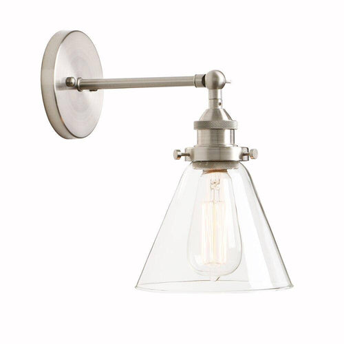 Applique murale rétro LED en métal avec abat-jour en verre Permo - vue 5 sur 4