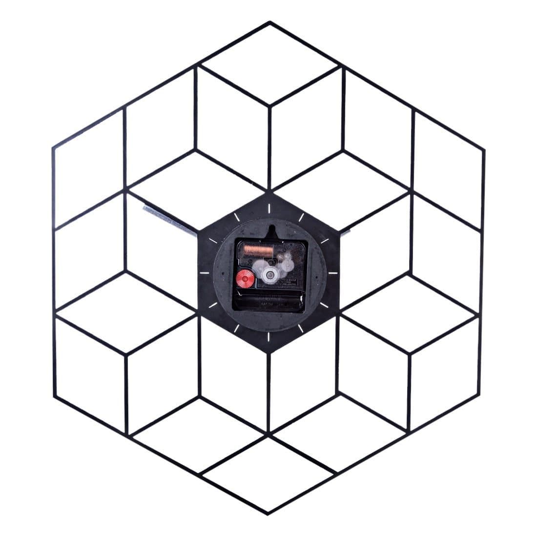 Horloge murale hexagonale en métal 40cm Cube - vue 5 sur 7