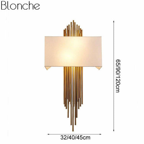 Applique murale design à LED dorée avec abat-jour blanc Luxury - vue 4 sur 5