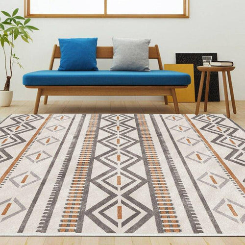 Rectangular carpet with geometric shapes Floor F