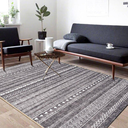 Rectangular carpet with geometric shapes Floor D