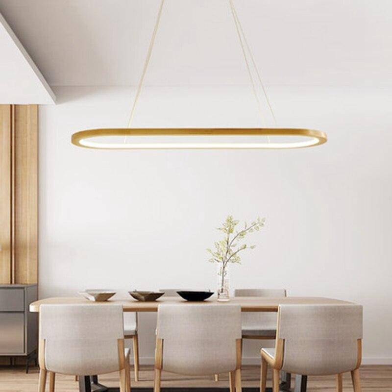 LED design chandelier with wooden ring Light